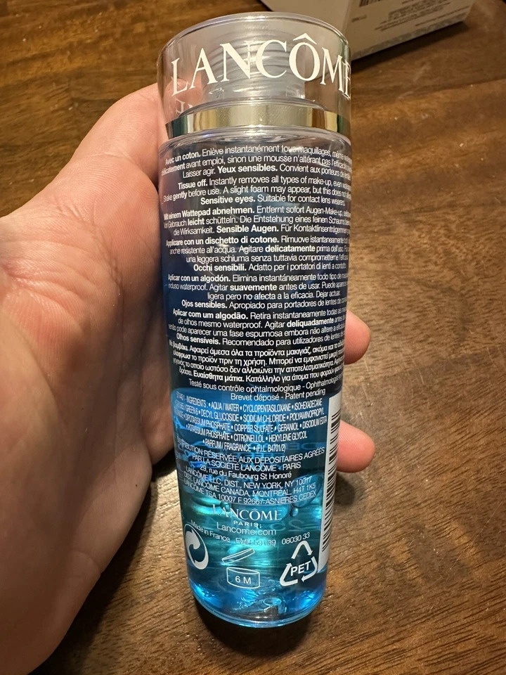 Limpiador instantáneo no graso Lancome Bi-Facil ojos sensibles 4,2 OZ nuevo Foto 2 de 3