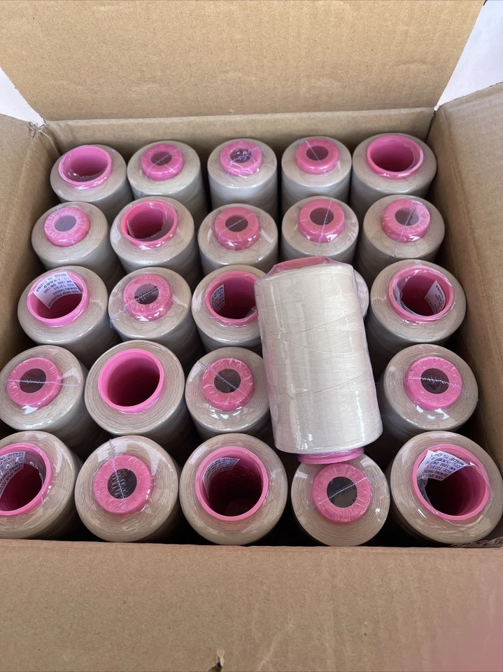 50 Spools TAUPE Serger Multi Purpose Sewing Thread T27 Quality 6000 YDS per Cone - Image 3 of 4