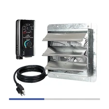 ILiving 10" Wall Mounted Shutter Exhaust Fan, Automatic Shutter, with Thermos...