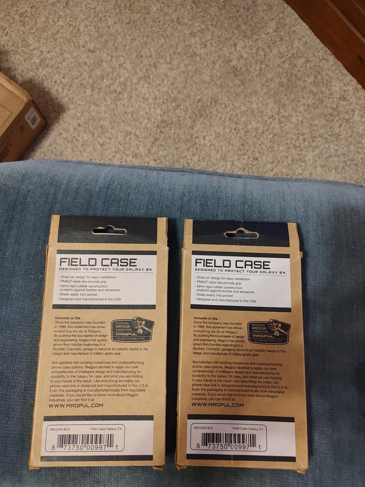 2 CAPAS MAGPUL FIELD PARA TELEFONE GALAXY S4*Pretas*Nova no Pacote*Fabricada nos EUA - Imagem 2 de 2