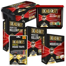 Deadfast Mouse & Rat Killer Sachets Blocks Bait Station Traps Rodent Poison
