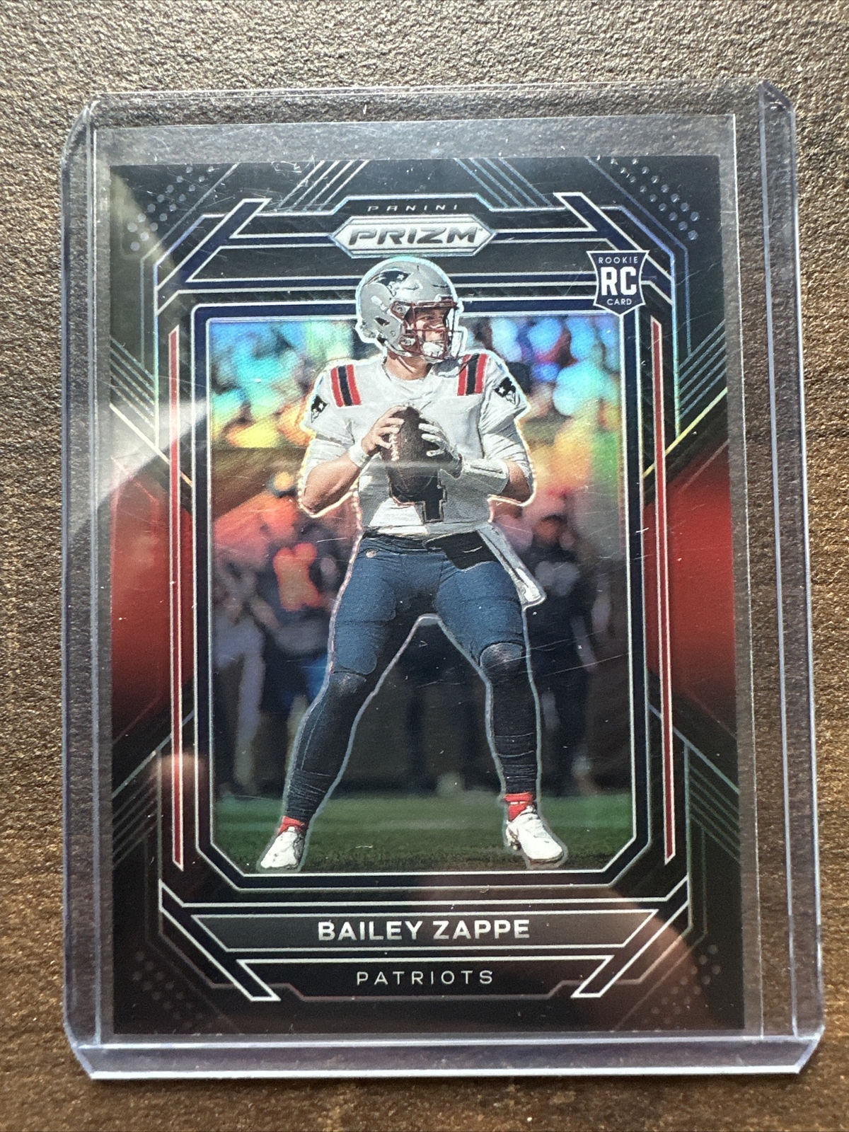 2022 Panini Chronicles Prizm Black Bailey Zappe Rookie RC PB-24 Red /99 Patriots