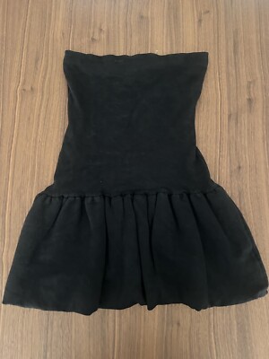 Black Strapless Dress Ralph Lauren Pleated Black Label Party Dress Size S |  eBay