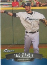 2019 Columbus Clippers Eric Stamets RC Rookie Cleveland Indians