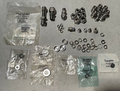 Lot Swagelok Stainless Steel Compression Fitting Pieces SS 316