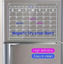 Magnetic Acrylic Calendar for Fridge Refrigerator Monthly Dry Erase Board Set