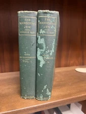 Rare Antique Old 2 Volume Book Set The Wandering Jew ~1890s Illustrated Scarce