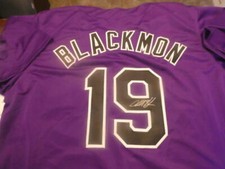 Charlie Blackmon Colorado Rockies Signed replica home  jersey COA 