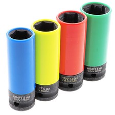 Alufelgen Schonnuss Steck Schlüssel Nuss Satz 17 19 21 22 MM Schlagschrauber Nuß