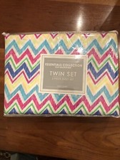 Three Piece Twin Sheet Set Essentials Collection Soft Microfiber Colorful New