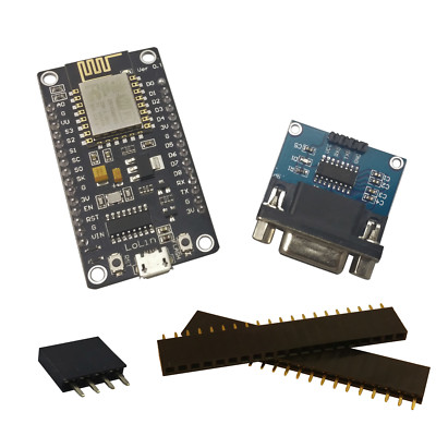 ESP8266 NodeMCU + MAX232 RS-232 Converter ESP-Link Serial Wifi Gateway ...
