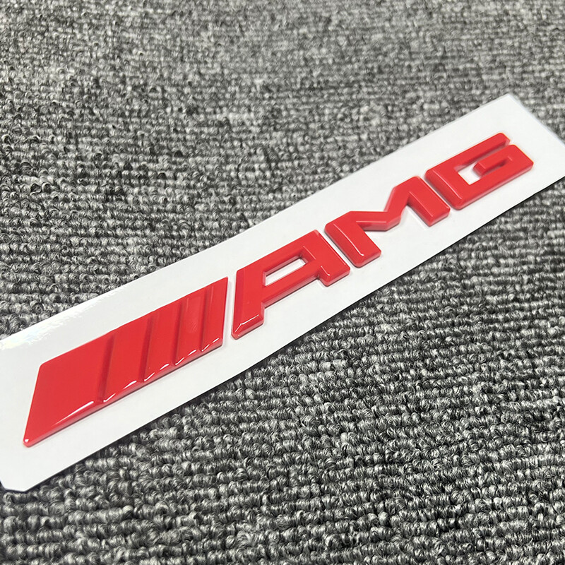Gloss RED AMG REAR TRUNK LETTERS BADGE EMBLEM FOR MERCEDES BENZ