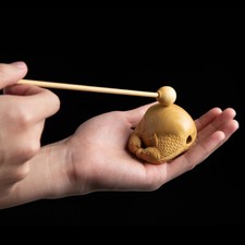 Poplar Decompression Device, Percussion Instrument, Mini Wooden Fish Ornament