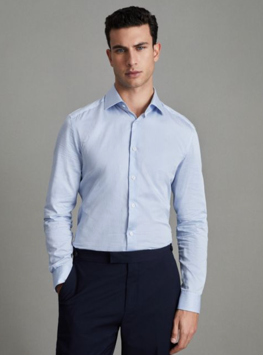 Suit Formal Shirt Fitting Apparel Dress Shirts Best Sweat Proof Shirts Pale  Blue Tailored Fit Smart