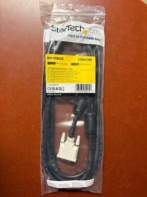 StarTech DVIDDMM10 StarTech.com 10 ft DVI-D Dual Link Cable - M/M - DVI-D Male -