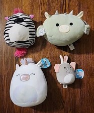 Squishmallow Lot Of 4  Plush - Exact Items Pictured - See Photos