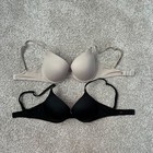 Victoria Secret Pink Wear Everywhere Push Up Bra Bundle 32D Black Tan Nude Beige — photo 1