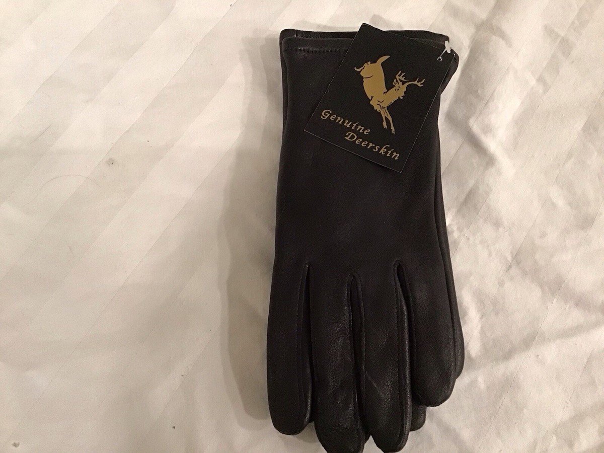 Genuine Deerskin Gloves - XL Black North American Trading Company