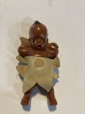 VINTAGE TINY 2.25" NATIVE AMERICAN BABY PLASTIC TOY