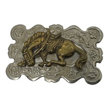 Bronco Horse Western Filigree Cowboy Cowgirl Vintage Belt Buckle Vintage Metal