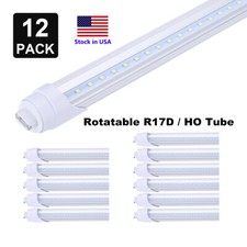 12PACK R17D 8FT LED Tube, 45W, F96T12 T8 Shop Warehouse Light, Ballast Removed