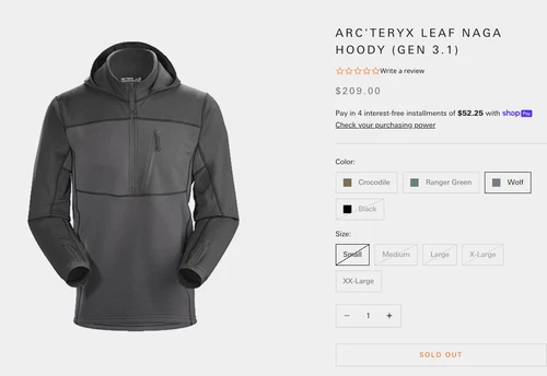 Arc'teryx LEAF Naga Hoody (GEN 3.1)  Small video thumbnail