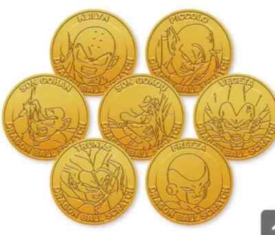 非売品‼️ 500セット限定品‼️ドラゴンボール スクラッチコイン Dragon Ball Original Scratch Coin Gold Medal 7 Set Limited