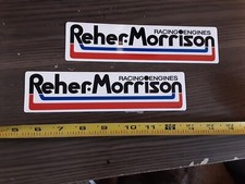 Lot Of 2 Reher Morrison Racing Engines Racing Decals Nhra Nascar Stickers Stock Lot Of 2 Reher Morrison Racing Engines Racing Decals Nhra Nascar Stickers Stock