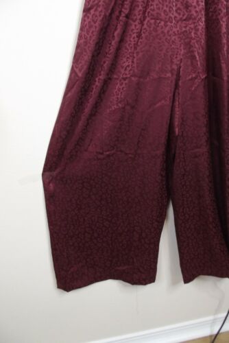 Neu mit Etikett Marc New York Andrew Mark burgunderroter Leoparden-Overall – Größe Large 109 $ Einzelhandel - Bild 4 von 10