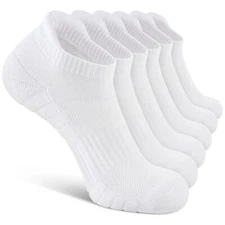 6 Pack Men's Ankle Socks Low Cut Athletic Sports Socks with Cushion
