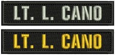 CUSTOM NAME TAPE EMBROIDERY PATCH 1X5 VELCR0 ON BACK