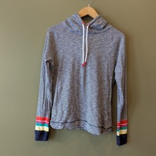 Joules Womens Marlston Stripe Hooded Sweatshirt Cotton Size 10 Nautical Casual