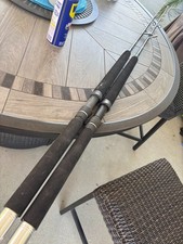 Lot of 2 Seeker Black Steel Fishing Rods Exce...
