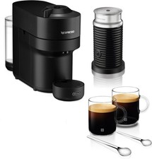 De'Longhi NESPRESSO ENV90.BAE Vertuo Pop Barista Coffee Machine Bundle Black