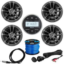 JBL Bluetooth USB AUX Receiver, 2x 6.5" 225W Speakers, Wire, Antenna, Aux Mount