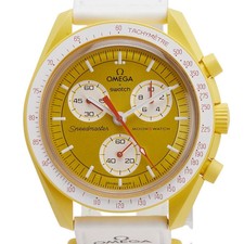 OMEGA Swatch MoonSwatch Mission to the Sun SO33J100 Quartz Gold Dial Watch