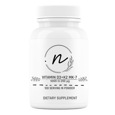 NaturePRO Vitamin D3 + K2 5000 IU 200 mcg 100 Portionen Pulver