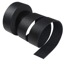 CDY Lychee Pattern Black Leather Strap 90 Inches Long 1 Inch Wide, Leather Be...
