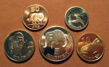 GREENLAND-2010- 5 COIN FANTASY ISSUE SET-50 ORE, 1,2,5,10 KRONER  X#Pr2-6 TOEK