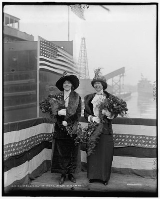 Wyandotte Michigan 1913 A.D. MacTier F.P. Jones Freighter Launching Sponsors