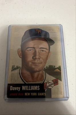 1953 Topps - Davey Williams #120 Bio Information in Black