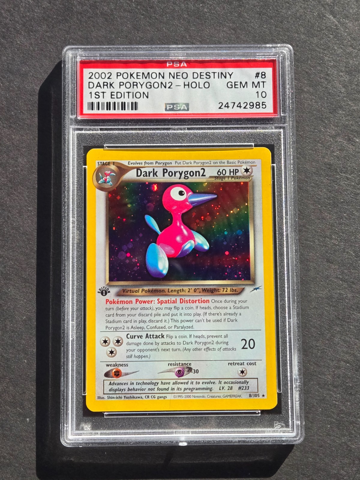 Pokemon PSA 10 1ST EDITION NEO DESTINY DARK PORYGON2 8/105 - GEM MINT