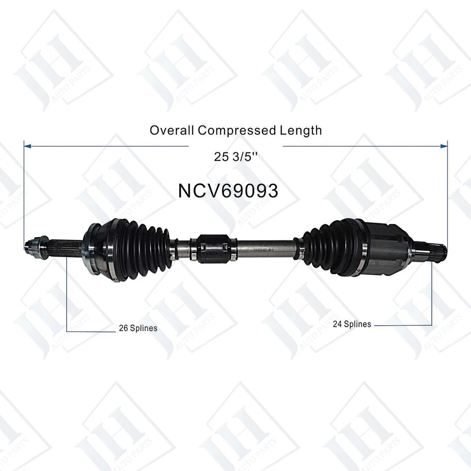OE Front Pair Left Right CV Axle Shaft Set For 2016-2022 Toyota Prius Prime FWD - Image 2 of 4