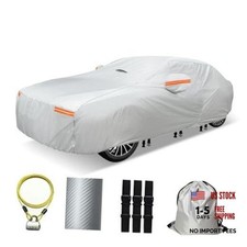 30 Layers Heavy Duty Car Cover for Fit Sedans 191"-200" Silver Heavy Duty