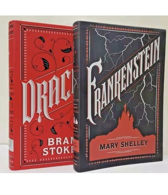 New sealed DRACULA Bram Stoker FRANKENSTEIN by Mary Shelley Soft Leather Bound