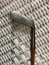 Antique Hickory Wood Shaft Smooth Face 1900 28 Iron Golf Club