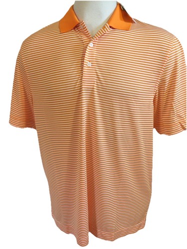 NWT Men Shirt Short Sleeve S/S Orange White Cutter & Buck CB DryTec XL Polo - Picture 3 of 15