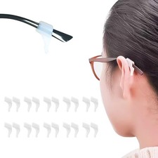 Silicone Eyeglass Ear Grips Anti-Slip Holder Glasses Ear Grips S 10pairs White