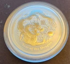 2012 Year Of Dragon Perth Mint Lunar Zodiac Bullion-0.999 Silver 1/2 Oz Art Coin