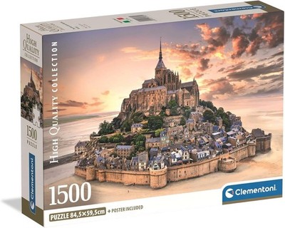 NEW Clementoni 31730 HQ Collection: The Monte Saint-Michel Rising 1500 Pc Puzzle